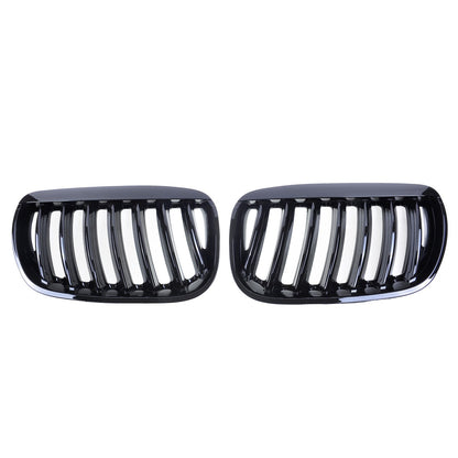 Kühlergrill Single Line Hochglanz Schwarz passend für BMW X5 E53 2003-2006