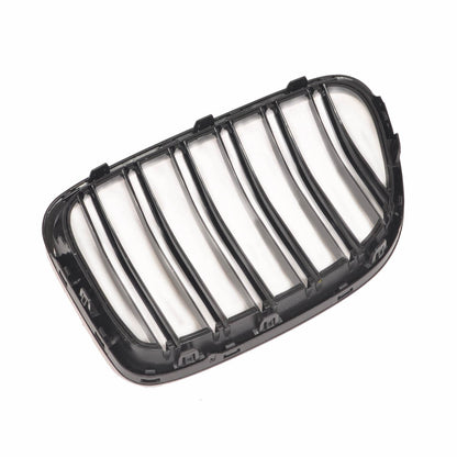 Sportgrill Hochglanz Schwarz Doppelstreifen passend für BMW X1 E84 2009-2015