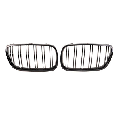 Sportgrill Hochglanz Schwarz Doppel-Linie passend für BMW X3 E83 2007-2011