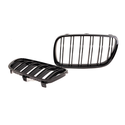 Sportgrill Hochglanz Schwarz Doppel-Linie passend für BMW X3 E83 2007-2011