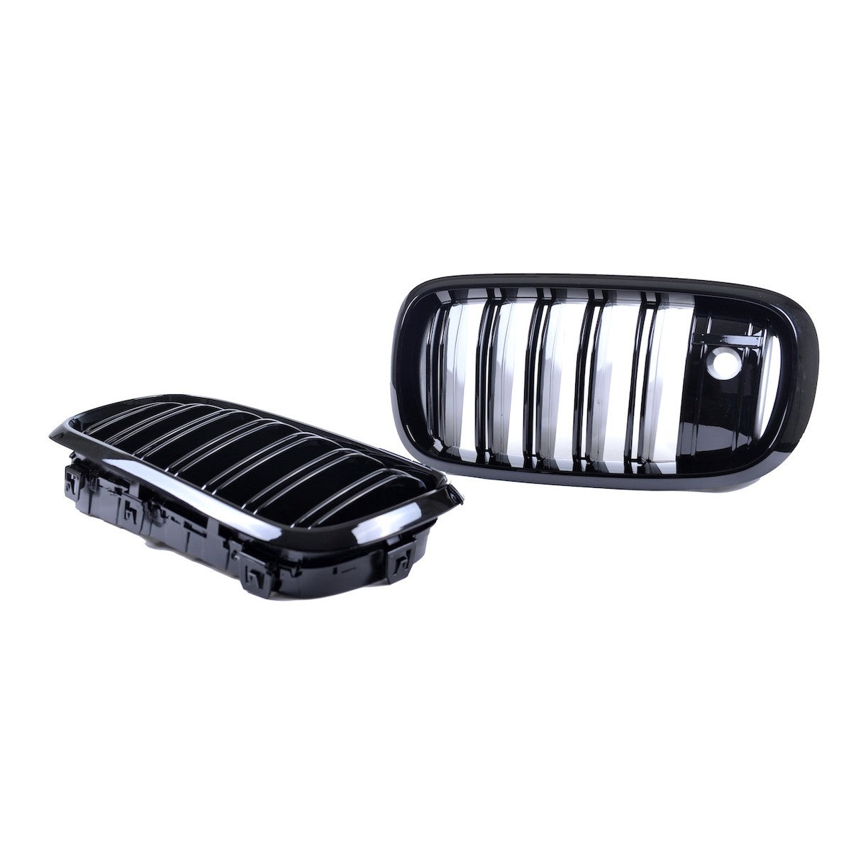 Kühlergrill Doppel-Linie Hochglanz Schwarz passend für BMW X5 F15 F85 X6 F16 13-18
