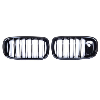 Kühlergrill Doppel-Linie Hochglanz Schwarz passend für BMW X5 F15 F85 X6 F16 13-18