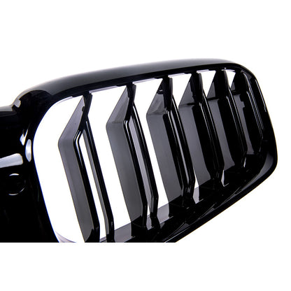 Frontgrill Hochglanz Schwarz Dual Line passend für BMW 5er G30 G31 2020-2023