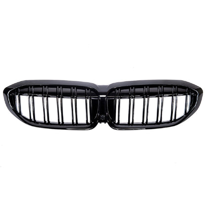 Frontgrill Hochglanz Schwarz Dual Line passend für BMW 3er G20 G21 2019-2022