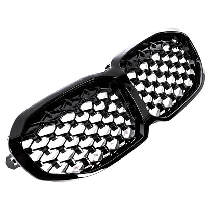 Hochglanz Schwarz Diamant Sportgrill passend für BMW 1er F40 2019-2024