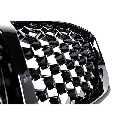 Hochglanz Schwarz Diamant Sportgrill passend für BMW 1er F40 2019-2024