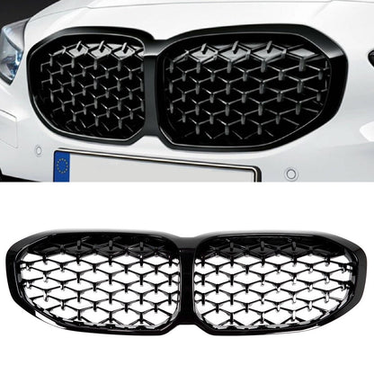 Hochglanz Schwarz Diamant Sportgrill passend für BMW 1er F40 2019-2024