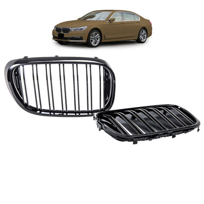 Dual Line Hochglanz Schwarz Grill passend für BMW 7er G11 G12 2015-2019