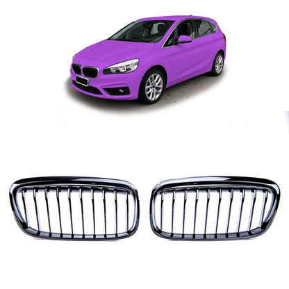 Hochglanz Schwarz Einzel-Linie Grill passend für BMW 2er F45 2014-2018