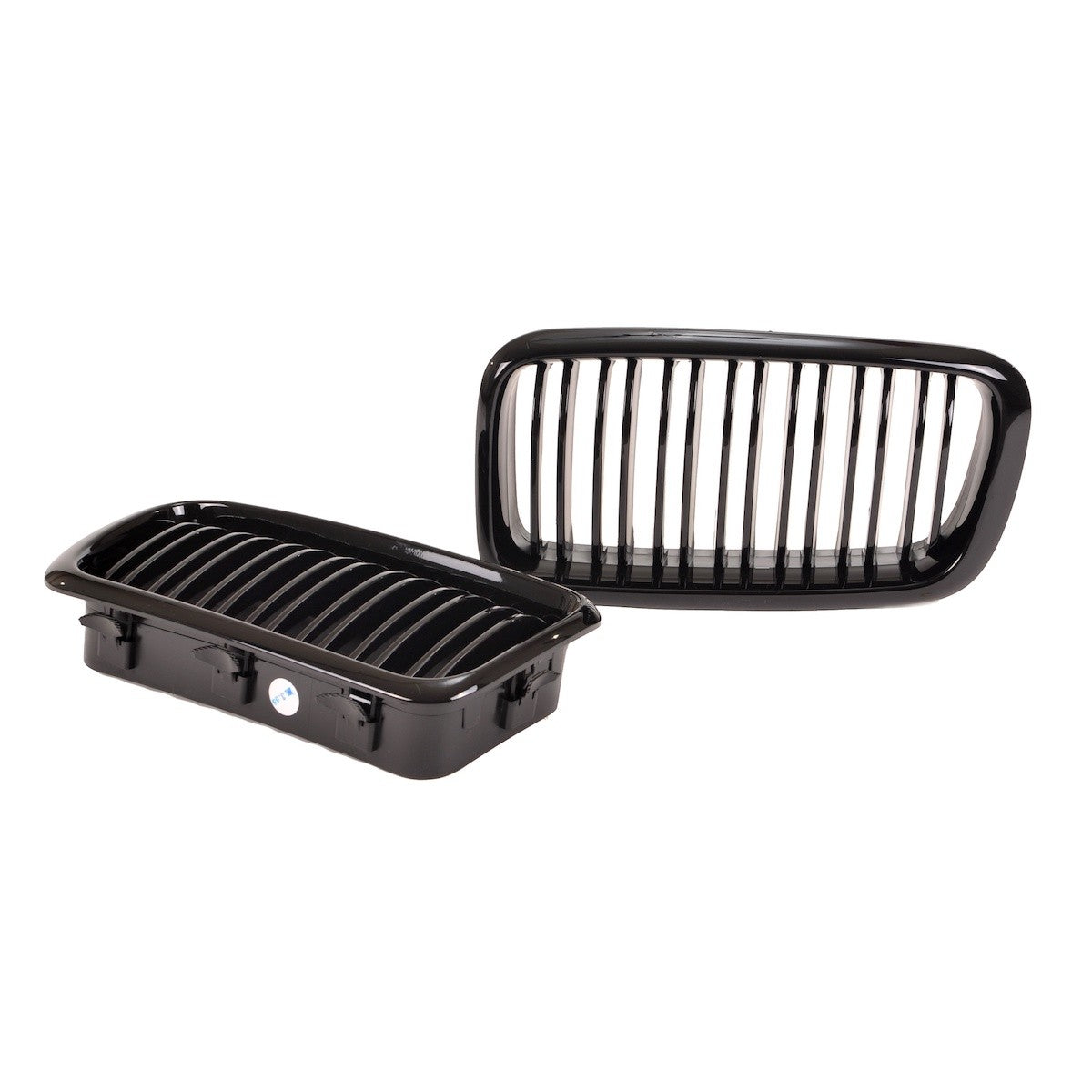 Kühlergrill Doppel Linie Hochglanz Schwarz passend für BMW 7er E38 1994-2001
