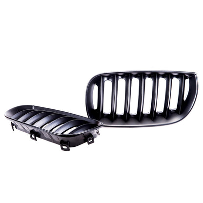 Sportgrill Einzel-Linie Matt Schwarz passend für BMW X3 (E83) Pre-Facelift 2003-2006