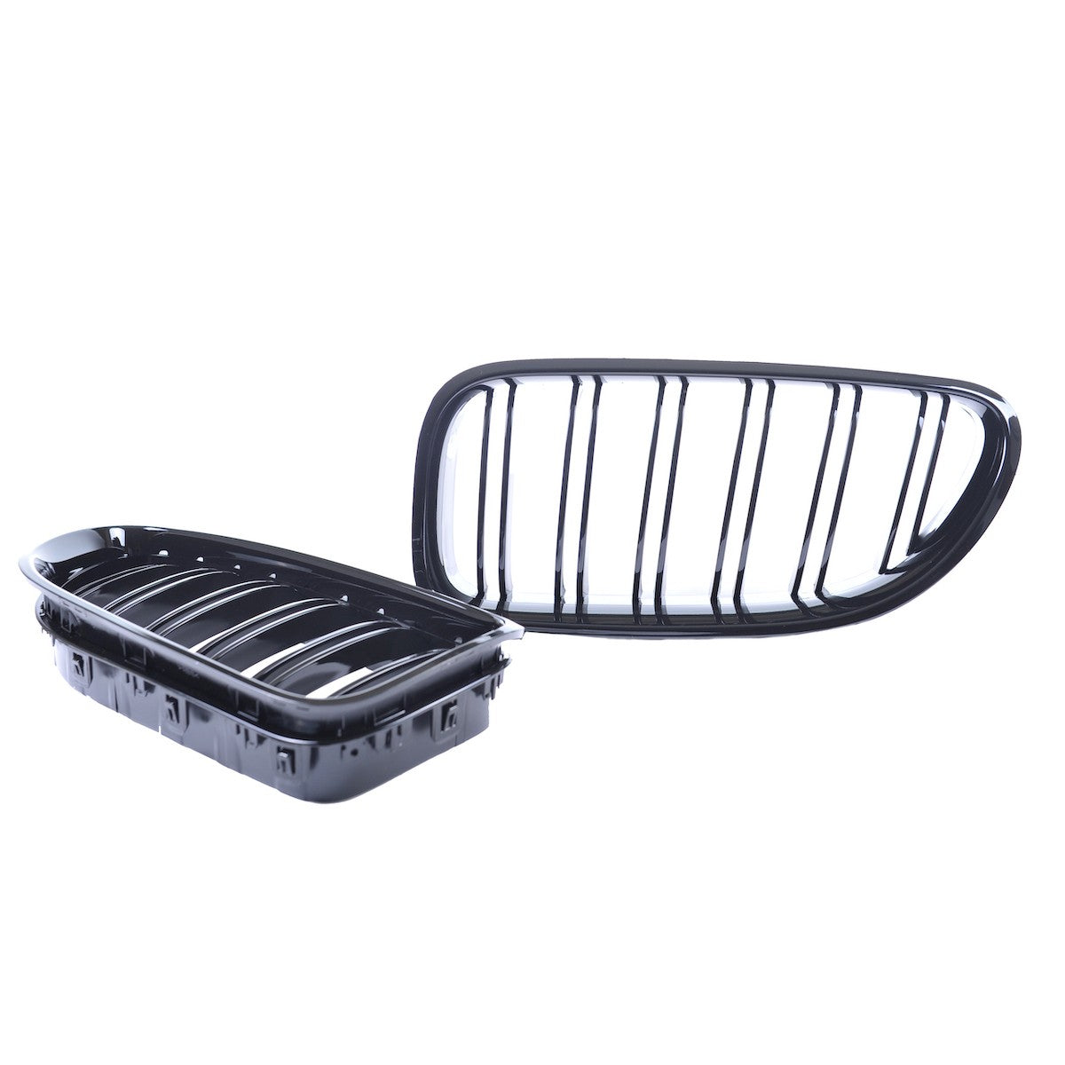 Kühlergrill Doppelstreifen Hochglanz Schwarz passend für BMW 6er F13/F12/F06 2011-2018