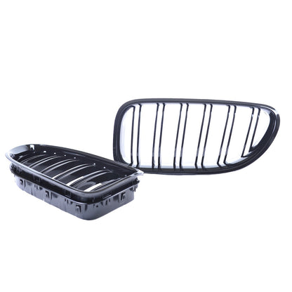 Kühlergrill Doppelstreifen Hochglanz Schwarz passend für BMW 6er F13/F12/F06 2011-2018