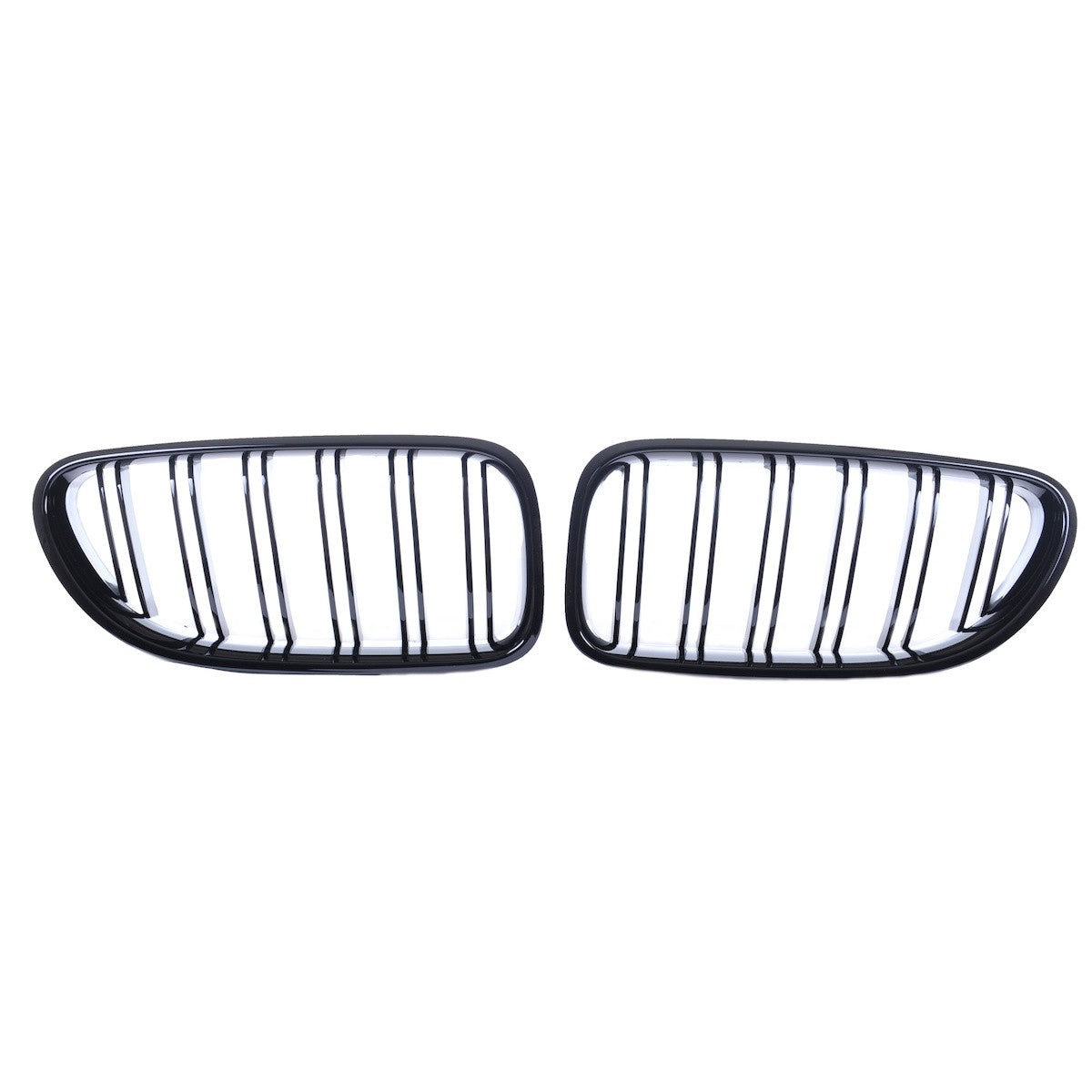 Kühlergrill Doppelstreifen Hochglanz Schwarz passend für BMW 6er F13/F12/F06 2011-2018