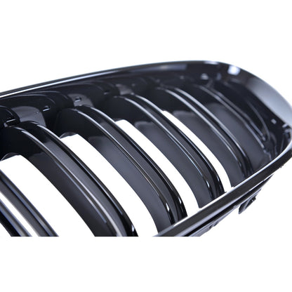 Kühlergrill Doppelstreifen Hochglanz Schwarz passend für BMW 6er F13/F12/F06 2011-2018