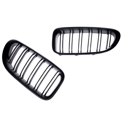 Kühlergrill Doppelstreifen Matt Schwarz passend für BMW 6er F06/F12/F13 2011-2018