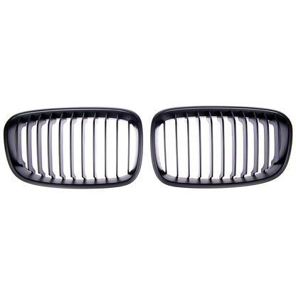 Matt Schwarz Einzelstreifen Kühlergrill passend für BMW 1er F20 F21 2011-2015
