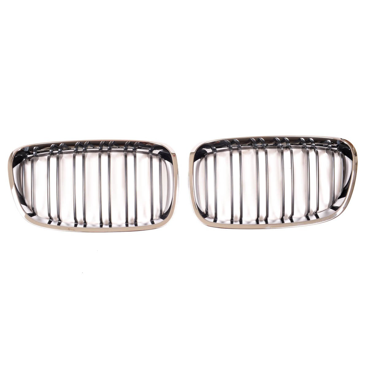 Kühlergrill Doppelstreifen Chrom & Schwarz passend für BMW 1er F20 F21 2011-2015