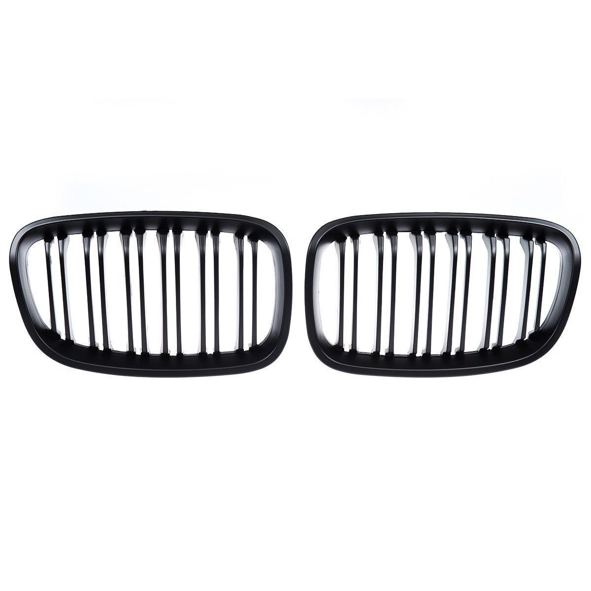 Kühlergrill Doppelstreifen Matt Schwarz passend für BMW 1er F20 F21 2011-2015