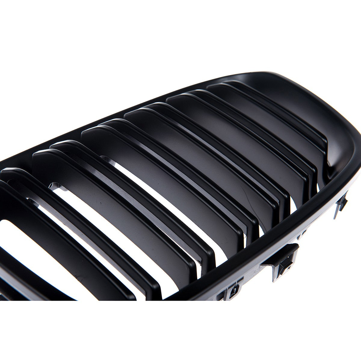Kühlergrill Doppelstreifen Matt Schwarz passend für BMW 1er F20 F21 2011-2015