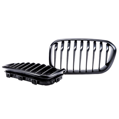 Kühlergrill Einzelstreifen Matt Schwarz passend für BMW 1er F20 F21 2015-2019