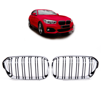 Dual Line Chrom & Schwarz Grill passend für BMW 1er F20/F21 2015-2019