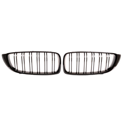 Sportgrill Hochglanz Schwarz Dual Line passend für BMW 4er F32 F33 F36 13-21