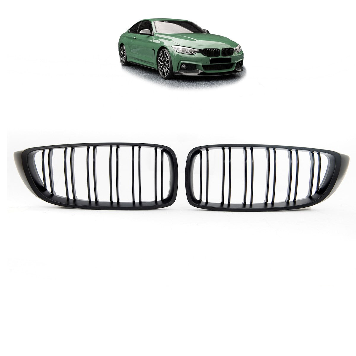 Grill Single Line Matt Schwarz passend für BMW 4er F32/F33/F36 13-21