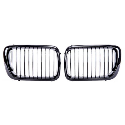 Frontgrill Hochglanz Schwarz Single Line passend für BMW 3er E36 1996-2000