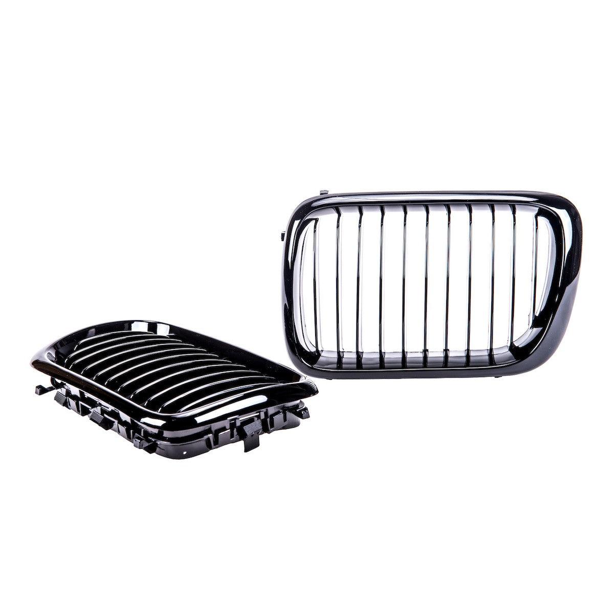 Frontgrill Hochglanz Schwarz Single Line passend für BMW 3er E36 1996-2000