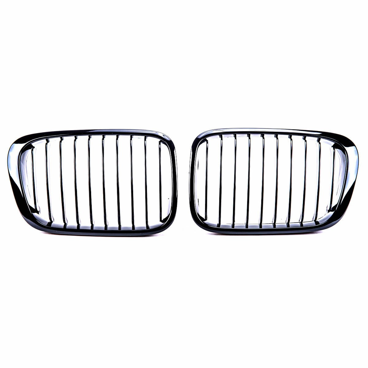 Frontgrill Hochglanz Schwarz Einzellinie passend für BMW 3er E46 1998-2001
