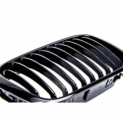 Frontgrill Hochglanz Schwarz Einzellinie passend für BMW 3er E46 1998-2001