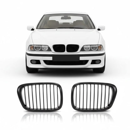 Sportgrill Einzelframe Matt Schwarz passend für BMW 5er E39 1995-2003