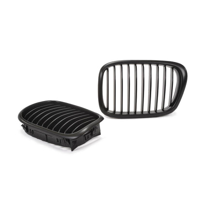 Sportgrill Einzelframe Matt Schwarz passend für BMW 5er E39 1995-2003