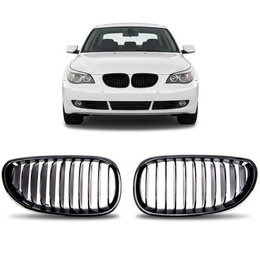 Kühlergrill Hochglanz Schwarz passend für BMW 5er E60 E61 2003-2010