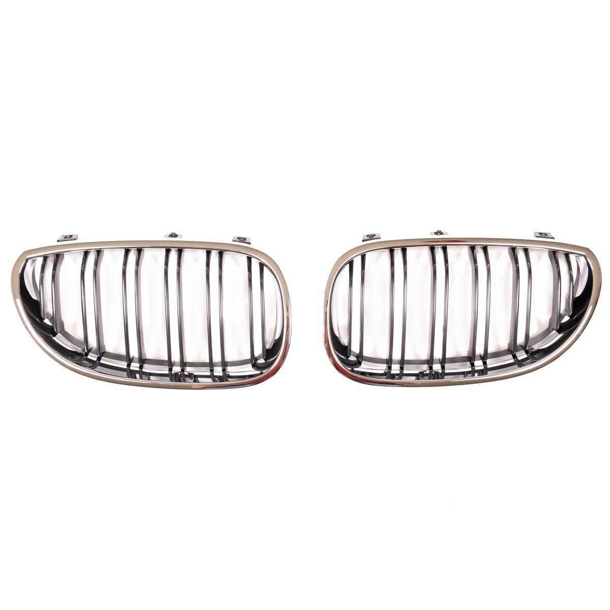 Doppelstreifen Chrom & Schwarz Grill passend für BMW 5er E60 E61 2003-2010