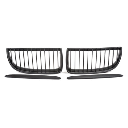 Matt Schwarz Einlinien Kühlergrill passend für BMW 3er E90 E91 2005-2008