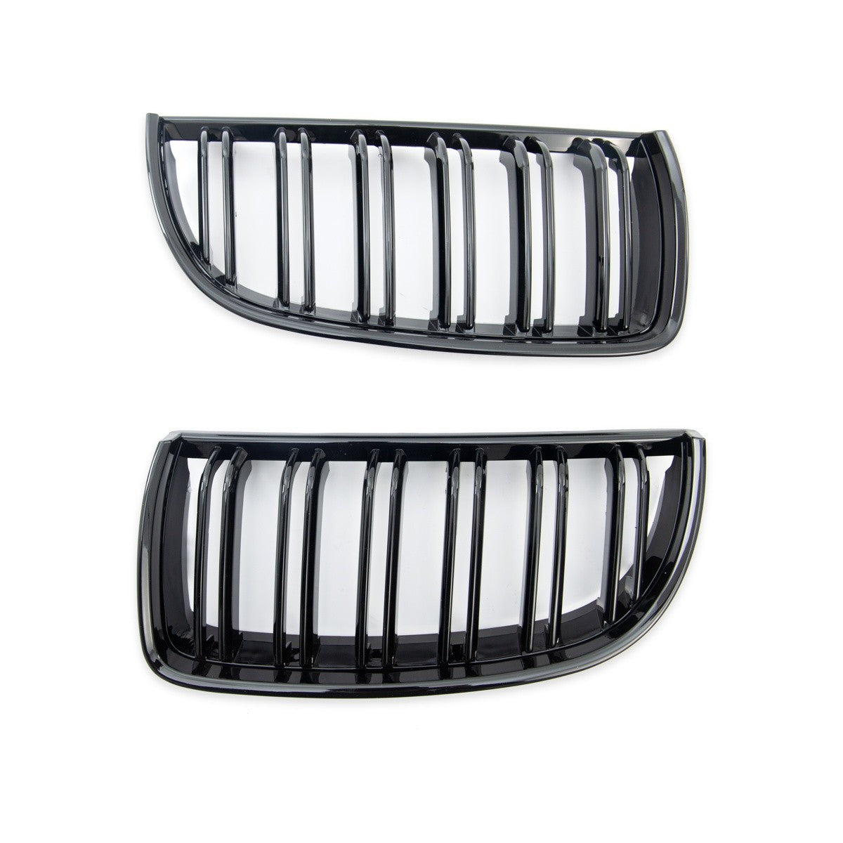 Frontgrill Hochglanz Schwarz Doppel-Linie passend für BMW 3er E90 E91 2005-2008