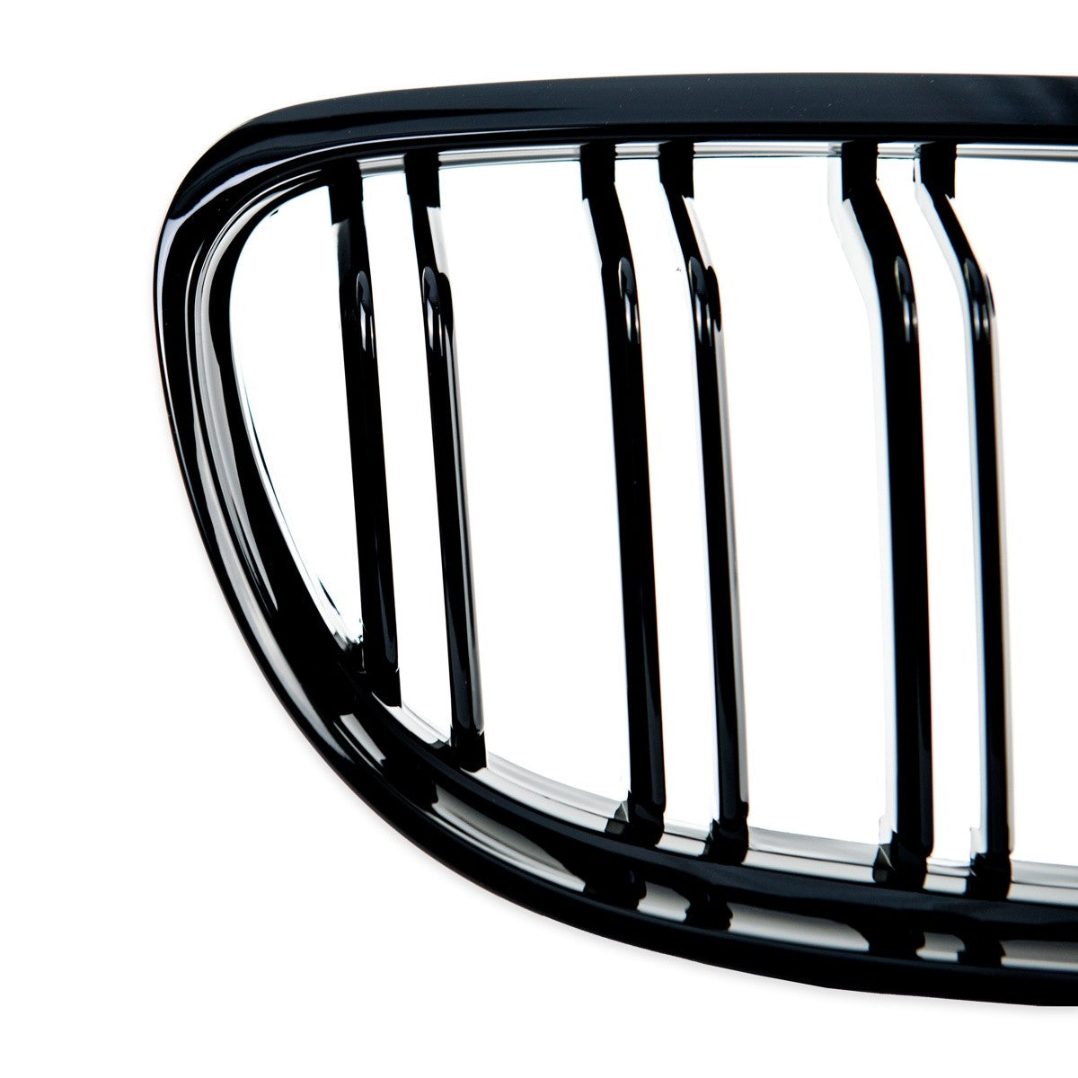 Frontgrill Hochglanz Schwarz Doppel-Linie passend für BMW 3er E90 E91 2008-2011