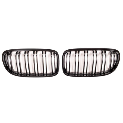 Grill Doppel-Linie Matt Schwarz passend für BMW 3er E90 E91 2008-2011