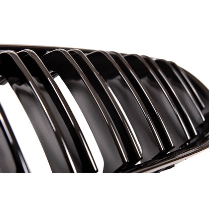 Grill Doppel-Linie Matt Schwarz passend für BMW 3er E90 E91 2008-2011