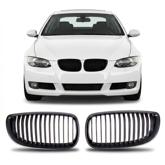 Kühlergrill Single Line Matt Schwarz passend für BMW 3er E92 E93 2005-2010
