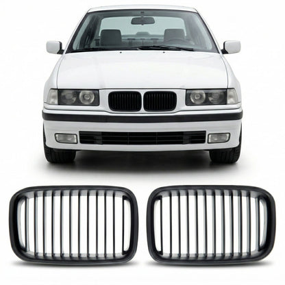 Sportgrill Einzelleiste Matt Schwarz passend für BMW 3er E36 1991-1996