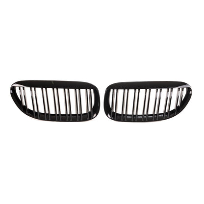 Frontgrill Doppellinie Hochglanz Schwarz passend für BMW 6er E63 E64 2003-2010