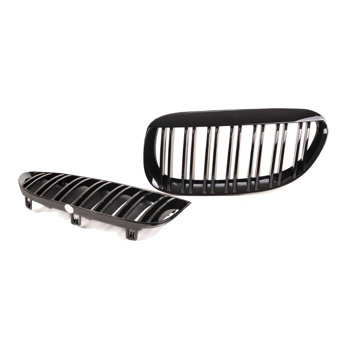 Frontgrill Doppellinie Hochglanz Schwarz passend für BMW 6er E63 E64 2003-2010