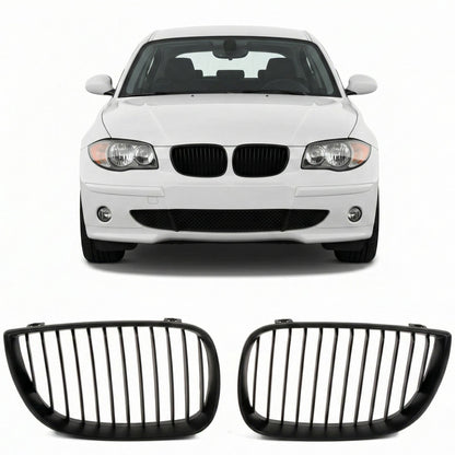 Sportgrill Einzellinie Matt Schwarz passend für BMW 1 E81 E87 2004-2012