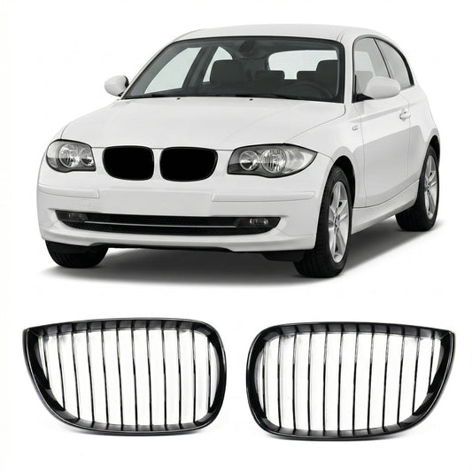Sportgrill Hochglanz Schwarz passend für BMW 1er E81 E87 2004-2007