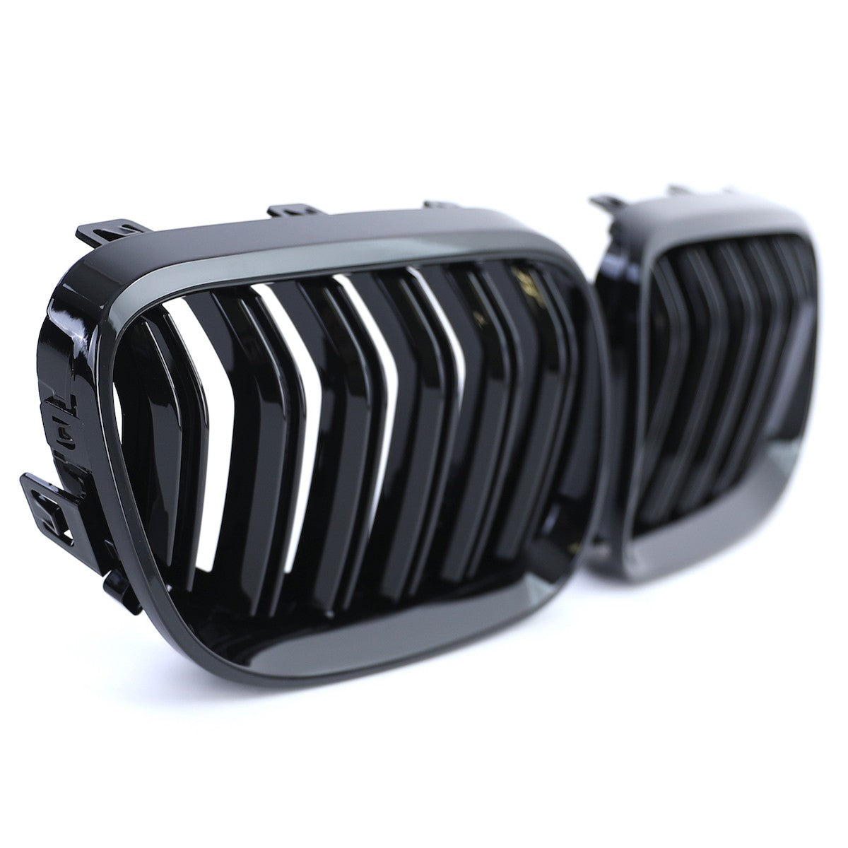 Vorderer Grill Hochglanz Schwarz Doppel-Linie passend für BMW 3er E92 E93 2010-2013