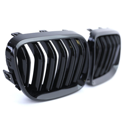 Vorderer Grill Hochglanz Schwarz Doppel-Linie passend für BMW 3er E92 E93 2010-2013