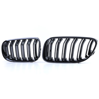 Vorderer Grill Hochglanz Schwarz Doppel-Linie passend für BMW 3er E92 E93 2010-2013